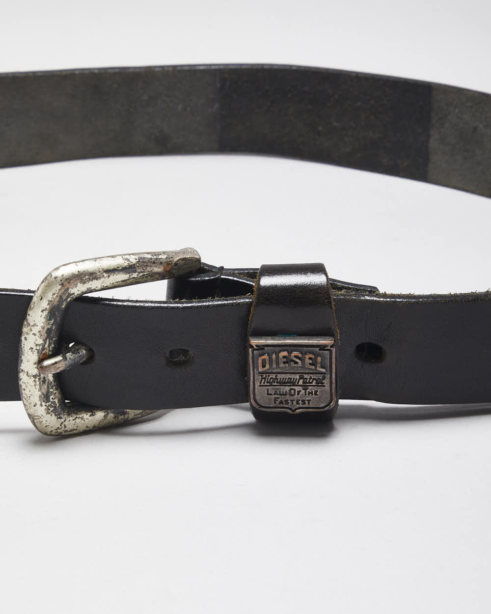 Vintage Diesel Black Leather Belt - W31 - W35