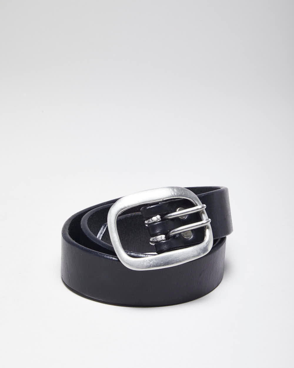Vintage Brave Black Leather Belt - W29 - W35
