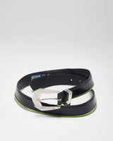 Vintage Y2k 00s Versace Black Leather Belt - W30 - W34