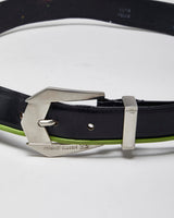Vintage Y2k 00s Versace Black Leather Belt - W30 - W34