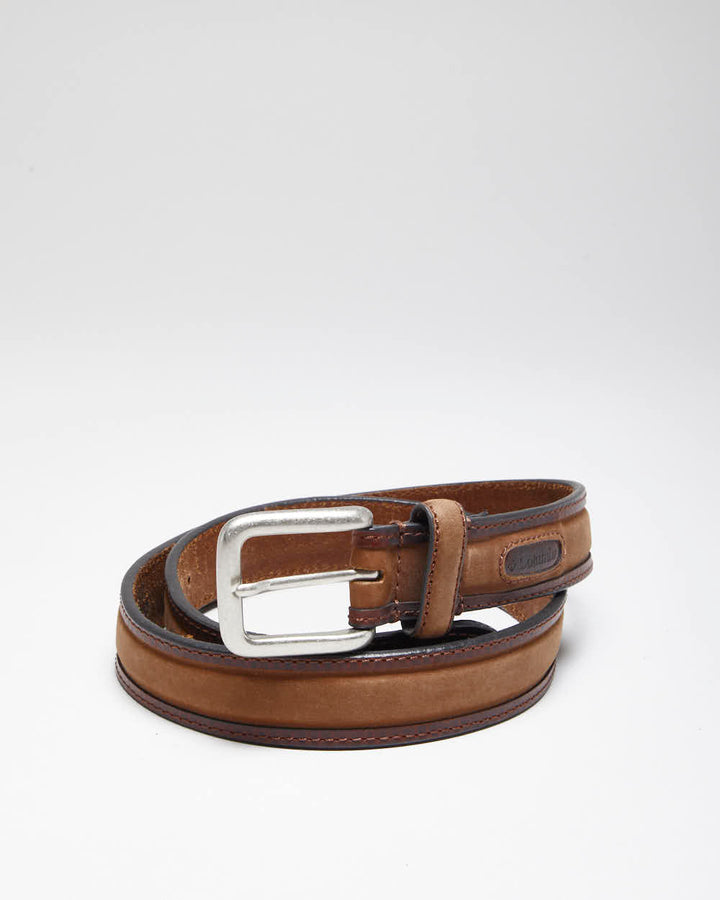Vintage Columbia Brown Leather Belt - W34-W38