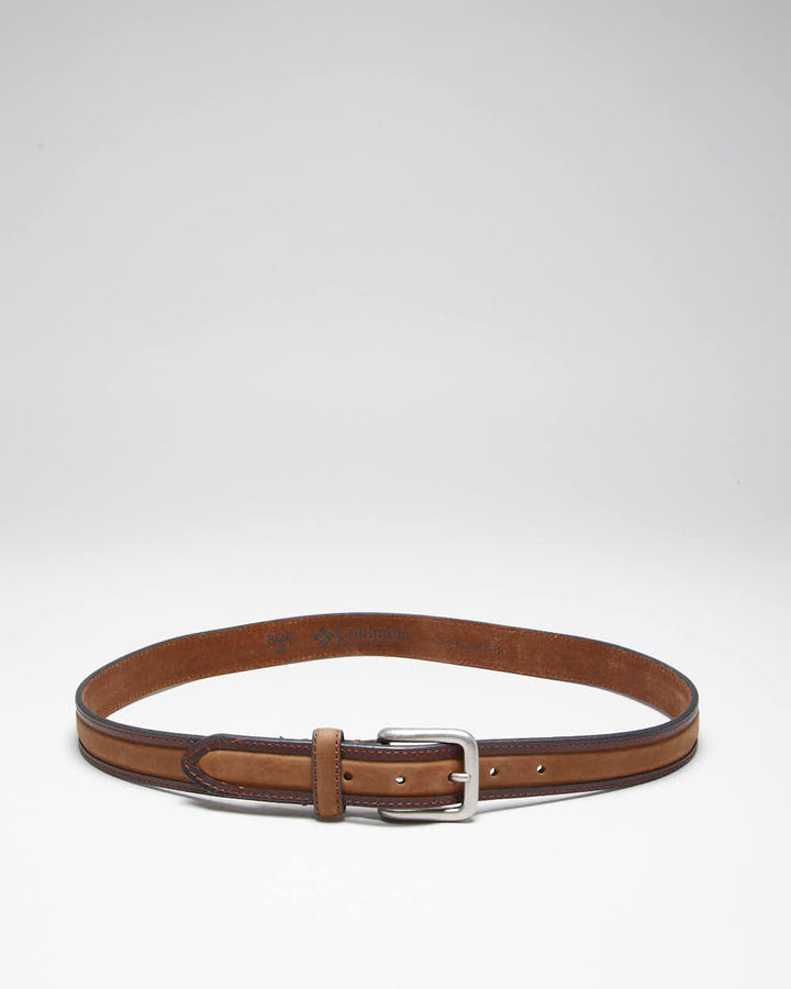 Vintage Columbia Brown Leather Belt - W34-W38