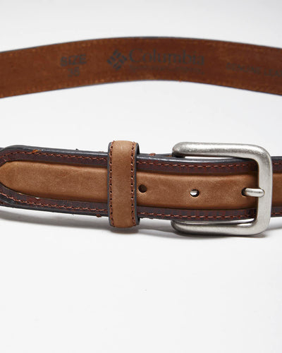 Vintage Columbia Brown Leather Belt - W34-W38