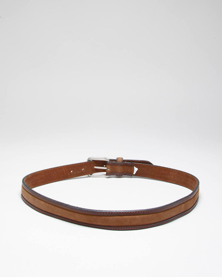 Vintage Columbia Brown Leather Belt - W34-W38