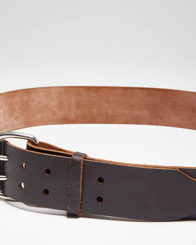 Vintage Y2K Chunky Brown Leather Belt - W41 - W47