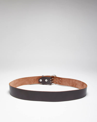 Vintage Y2K Chunky Brown Leather Belt - W41 - W47