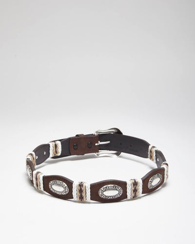 Vintage 90's Western Style Leather Belt - W26 - W31