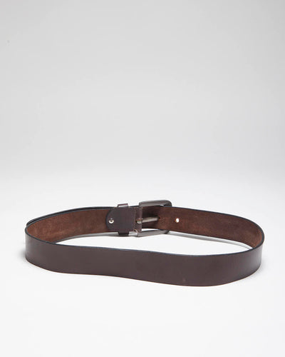Vintage Y2K Harley Davidson Embossed Brown Leather Belt - W31 - W35