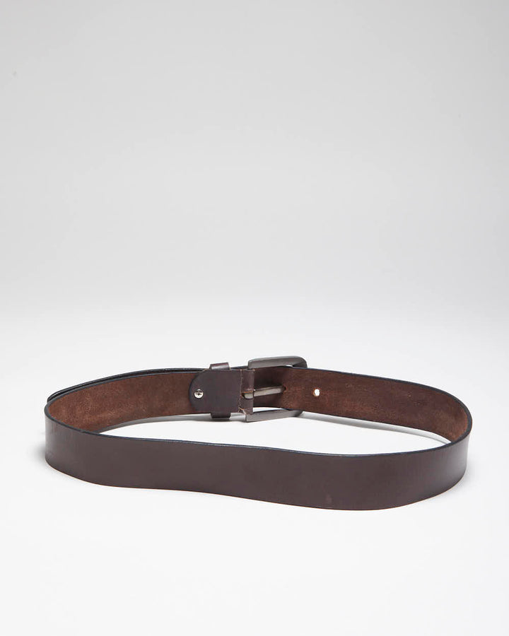 Vintage Y2K Harley Davidson Embossed Brown Leather Belt - W31 - W35
