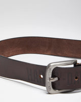 Vintage Y2K Harley Davidson Embossed Brown Leather Belt - W31 - W35