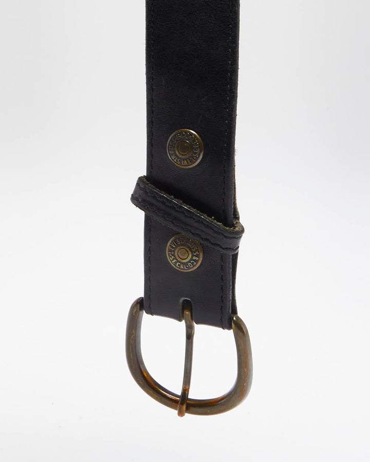Vintage 90's Levi's Black Leather Belt - W31 - W36