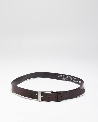 Vintage Danier Brown Leather Belt - W33-W38