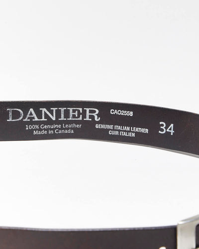 Vintage Danier Brown Leather Belt - W33-W38