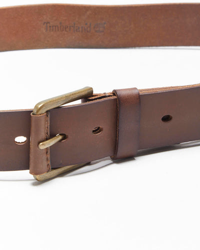 Vintage Timberland Brown Leather Belt - W34-W38