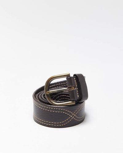 Vintage Eddie Bauer Brown Leather Belt - W34-W38
