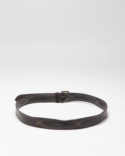 Vintage Eddie Bauer Brown Leather Belt - W34-W38