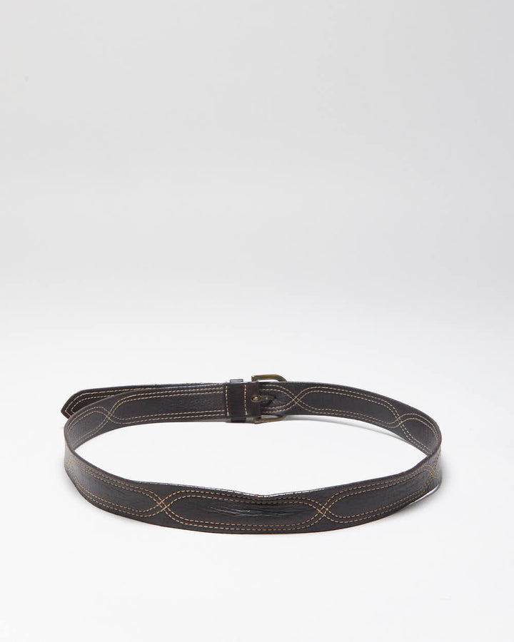 Vintage Eddie Bauer Brown Leather Belt - W34-W38