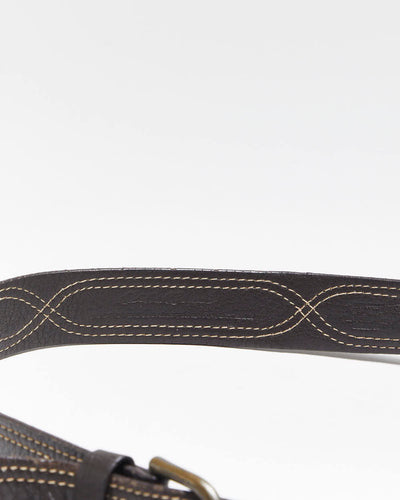 Vintage Eddie Bauer Brown Leather Belt - W34-W38