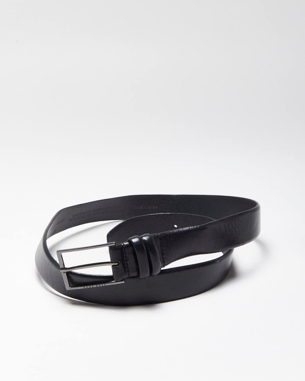 Vintage Hugo Boss Black Leather Belt - W37-W41