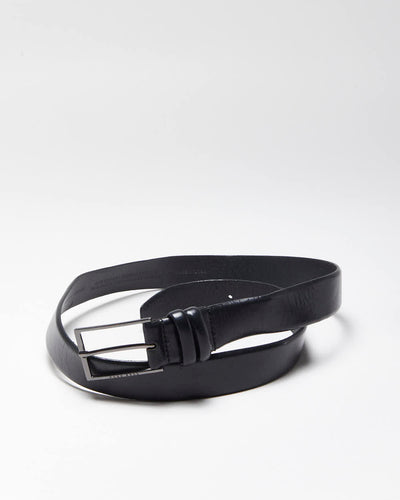 Vintage Hugo Boss Black Leather Belt - W37-W41