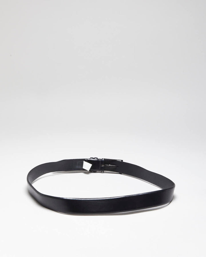 Vintage Hugo Boss Black Leather Belt - W37-W41