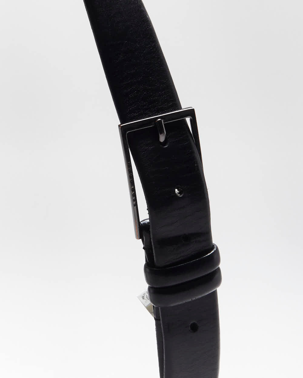 Vintage Hugo Boss Black Leather Belt - W37-W41