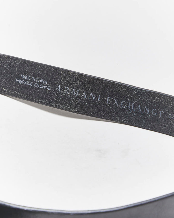 Vintage Armani Exchange Leather Belt - W34-38