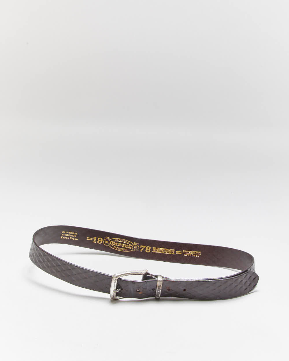 Vintage Y2k 00s Diesel Leather Belt - W34-W38