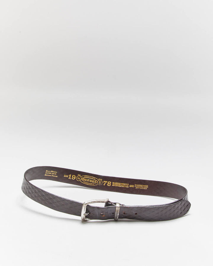 Vintage Y2k 00s Diesel Leather Belt - W34-W38 – Rokit