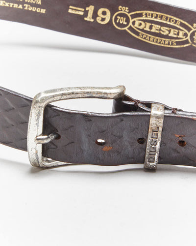 Vintage Y2k 00s Diesel Leather Belt - W34-W38