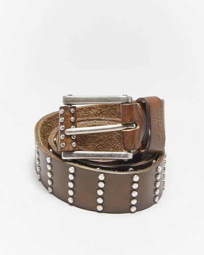 Vintage Hugo Boss Studded Leather Belt - W34-W39