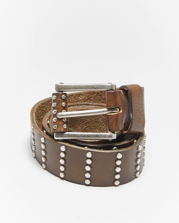 Vintage Hugo Boss Studded Leather Belt - W34-W39
