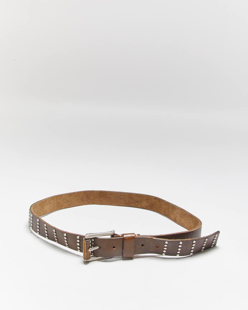 Vintage Hugo Boss Studded Leather Belt - W34-W39