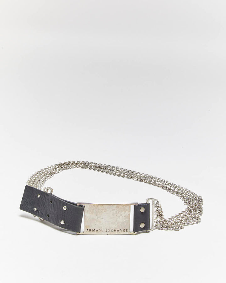 Vintage Y2k 00s Armani Exchange Chain Belt - W33-W34