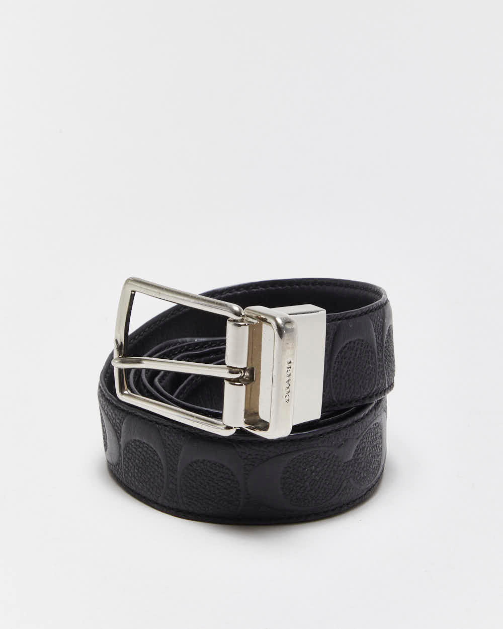 Vintage 00s Coach Embossed Leather Belt - W33-W37