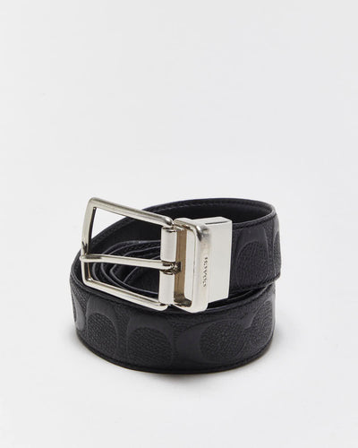 Vintage 00s Coach Embossed Leather Belt - W33-W37