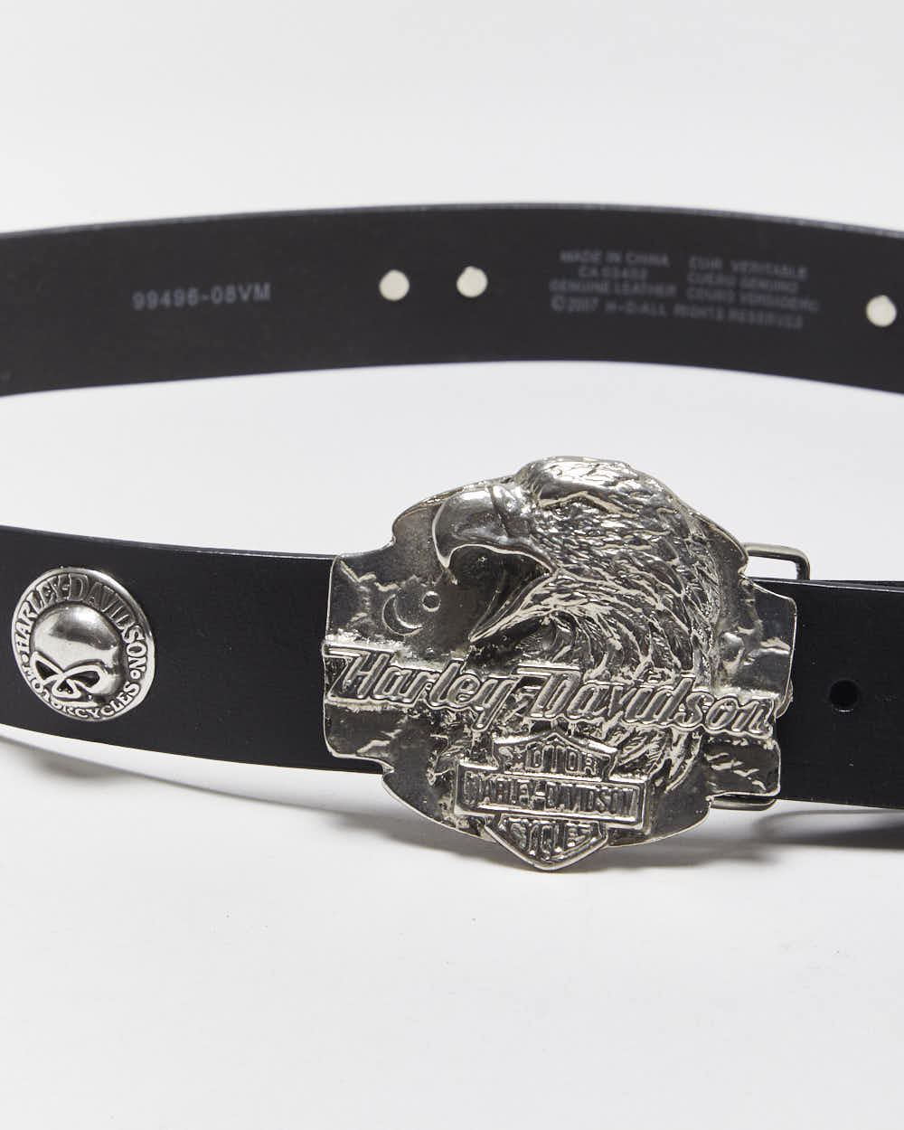 Vintage Harley Davidson Leather Belt - W34-W38