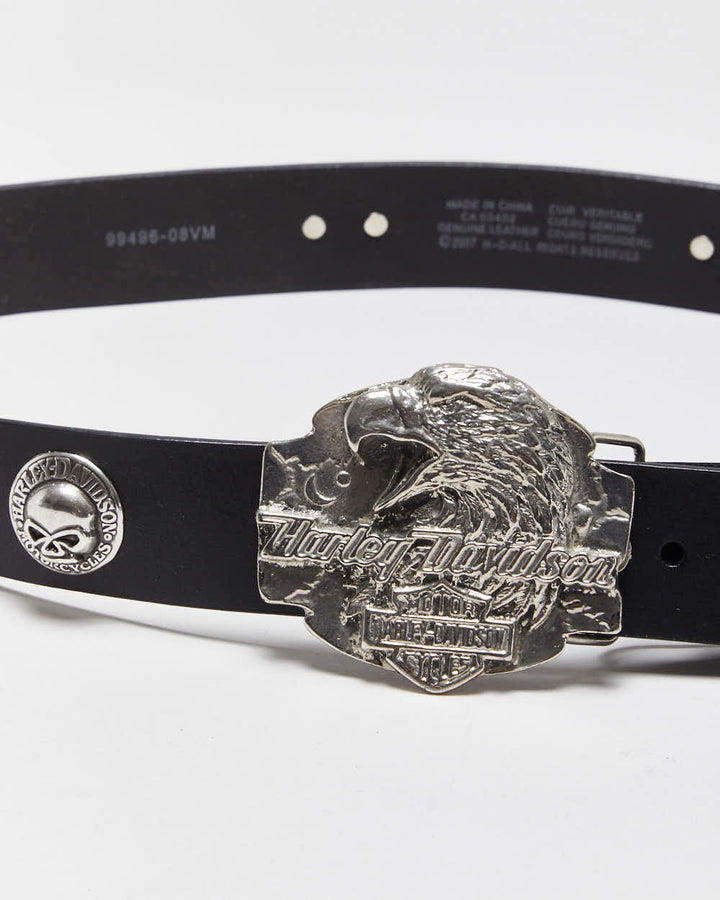 Vintage Harley Davidson Leather Belt - W34-W38