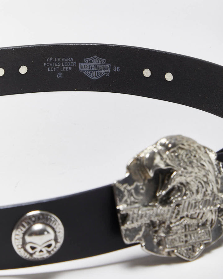 Vintage Harley Davidson Leather Belt - W34-W38