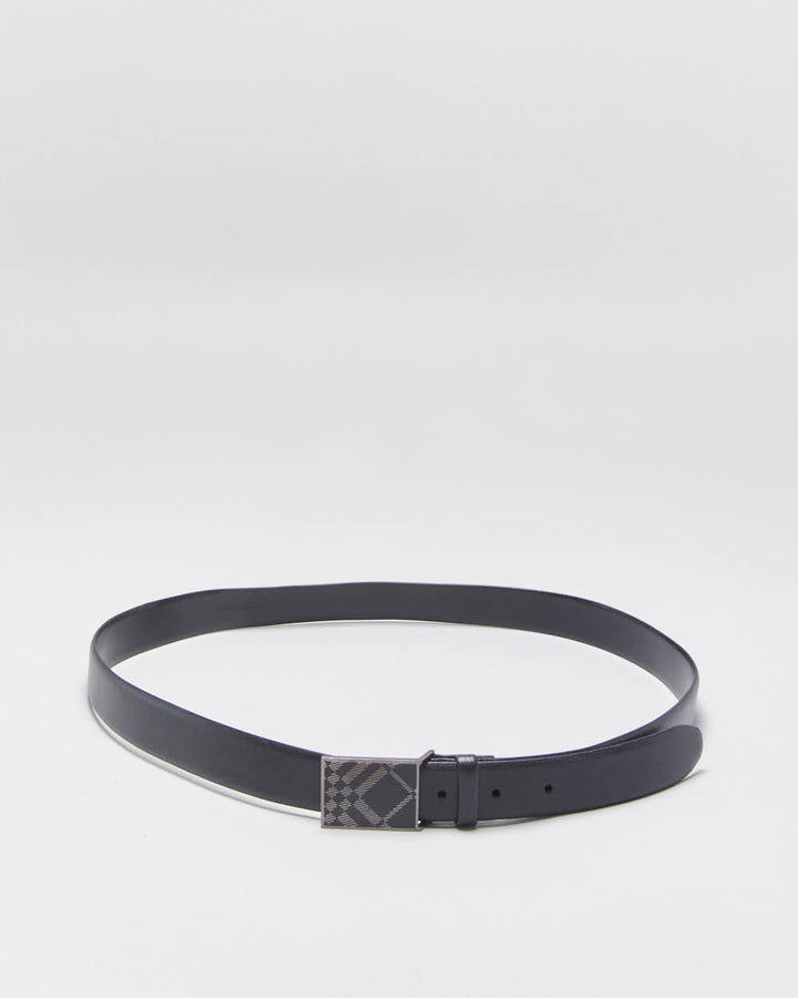 Vintage 00s Burberry Leather Belt - W36-W40