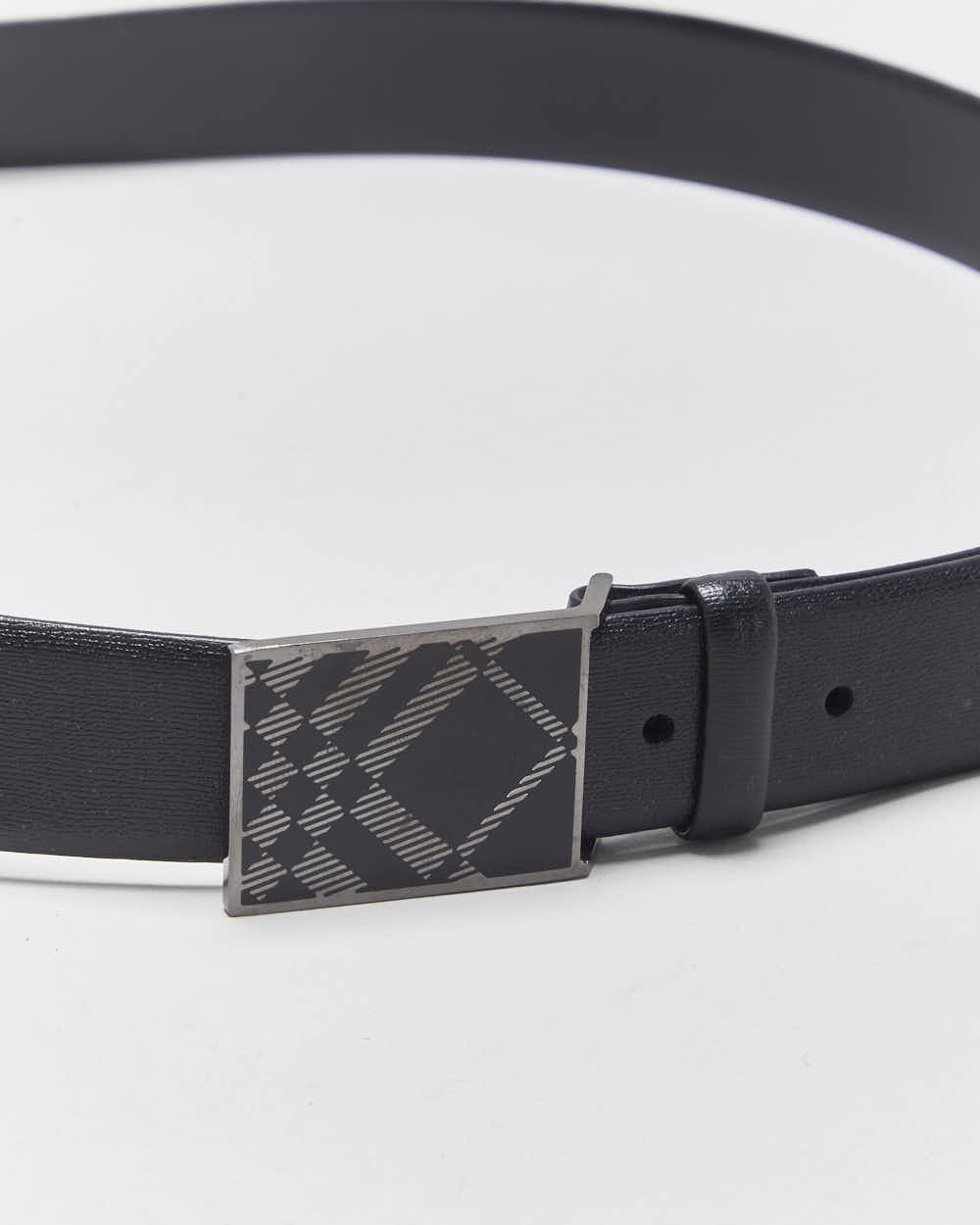 Vintage 00s Burberry Leather Belt - W36-W40