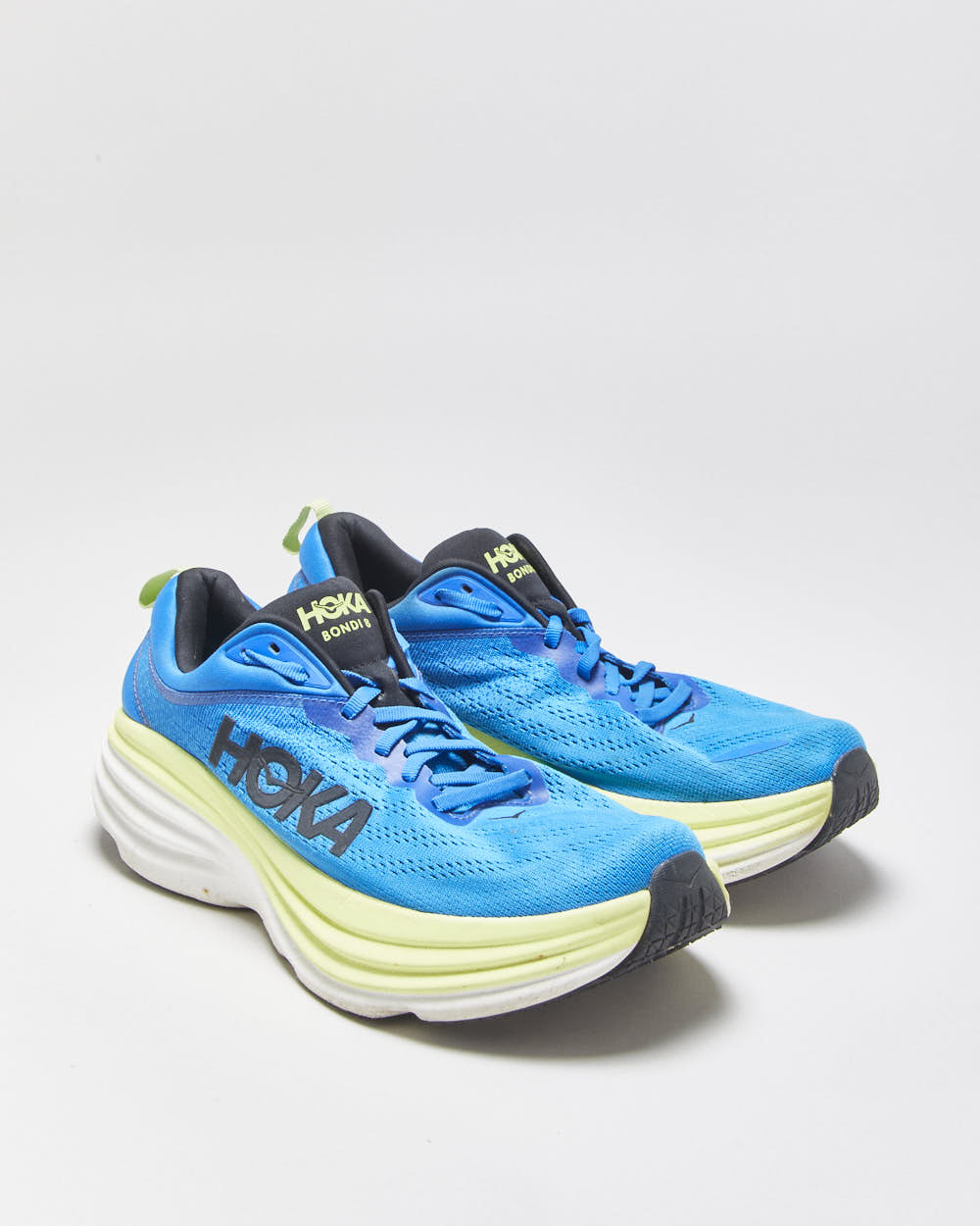 Hoka Bondi 8 'Electric Cobalt/Lettuce' Road Running Trainers - UK9