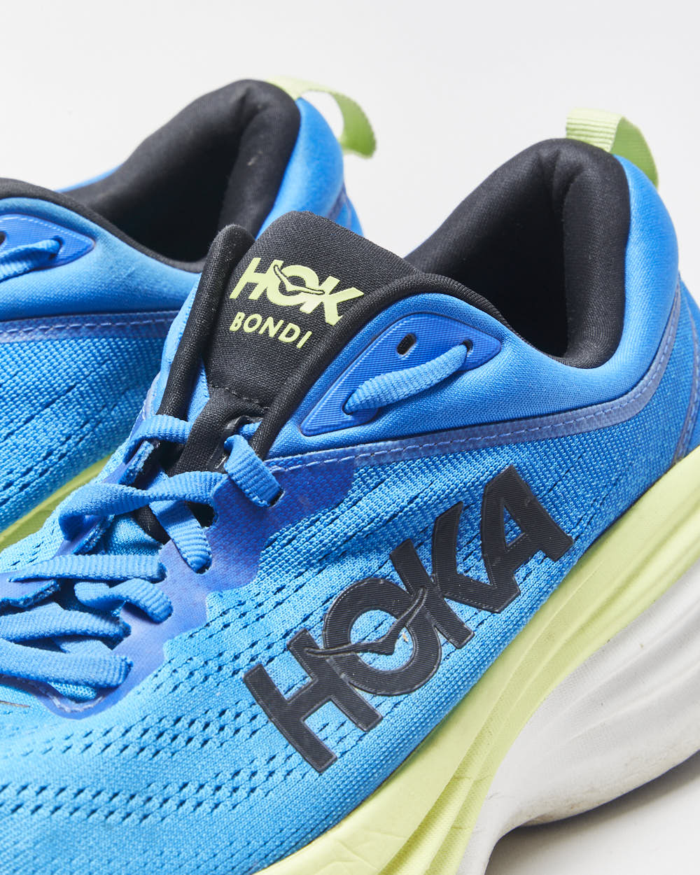 Hoka Bondi 8 'Electric Cobalt/Lettuce' Road Running Trainers - UK9