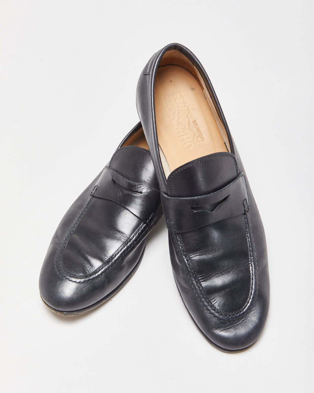 Salvatore Ferragamo Leather Penny Loafers - UK8.5