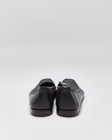 Salvatore Ferragamo Black Leather Gancini Horsebit Loafers - UK9.5