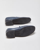 Salvatore Ferragamo Blue Leather Buckle Loafers - UK7