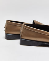 Tod's Bronze Metallic Leather Square Toe Loafers - UK7
