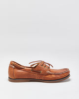 Polo Ralph Lauren Bienne Oiled Grain Leather Boat Shoes - UK10.5