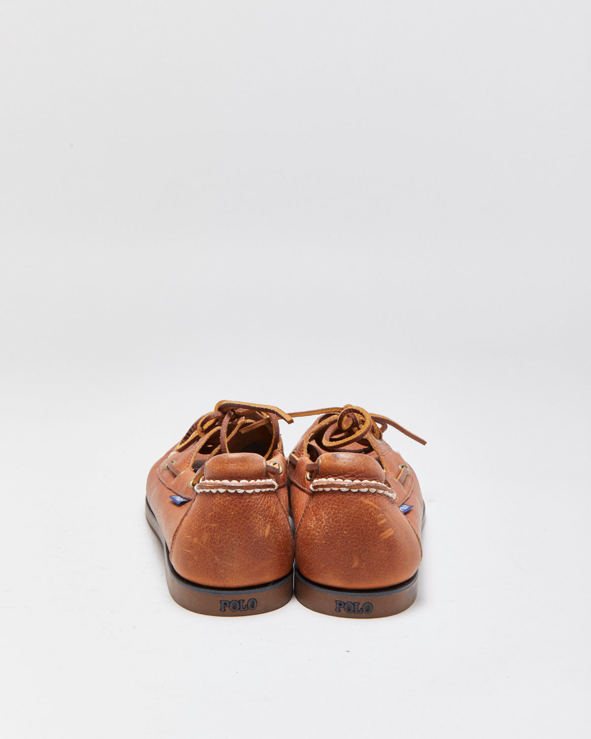 Polo Ralph Lauren Bienne Oiled Grain Leather Boat Shoes - UK10.5