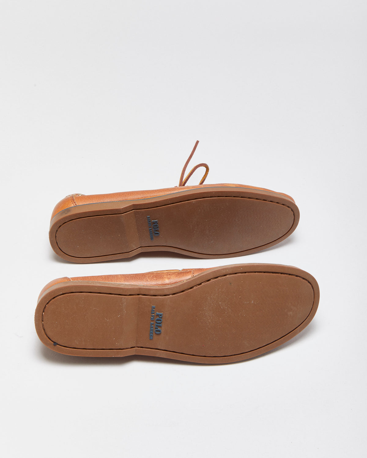 Polo Ralph Lauren Bienne Oiled Grain Leather Boat Shoes - UK10.5